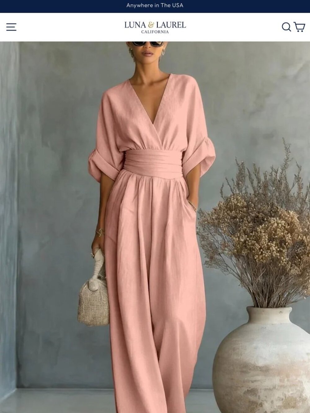 The Capella | V-Neck High-Waist Jumpsuit